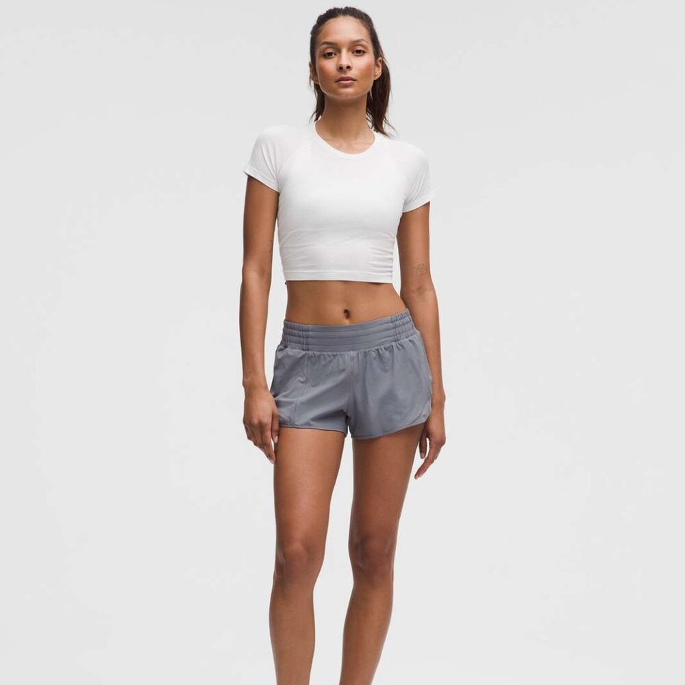 Lululemon Gray Hotty Hot High-Rise Lined Short Size 0 - 51007 - Picture 5 of 11